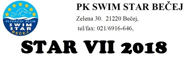 Знак пливачког клуба Swim Star из Бечеја и линк на њихову званичну презентацију