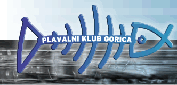 Знак пливачког клуба "Нова Горица" и линк на њихову званичну страницу