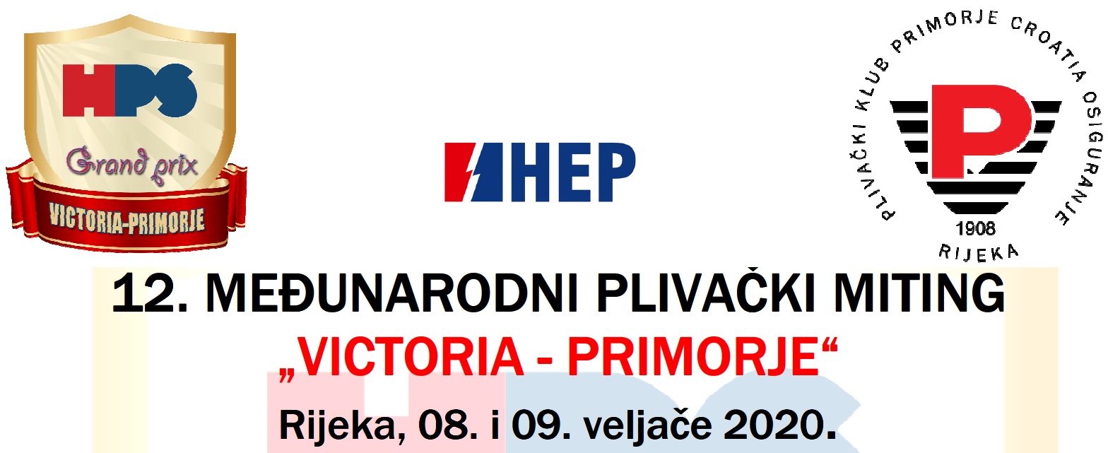 Знак пливачког клуба "Приморје-Croatia osiguranje" из Ријеке и линк на њихову матичну страницу