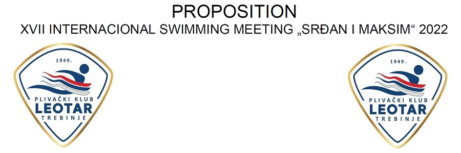 Постер пливача клуба Леотар из Требиња и линк на њихову званичну страницу