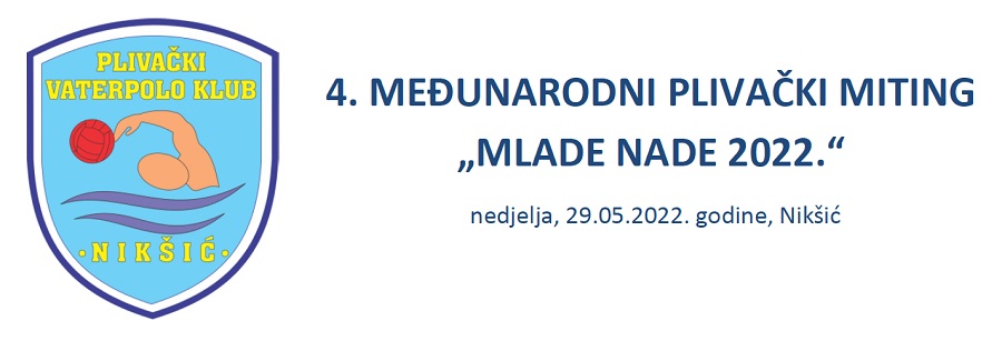Poziv na miting plivačkog kluba "Nikšić" iz Nikšića i link na njihovu zvaničnu stranicu